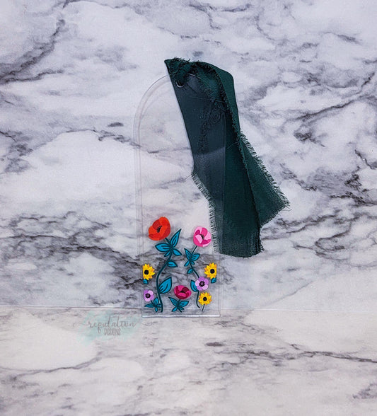 Piano Flowers Bookmark