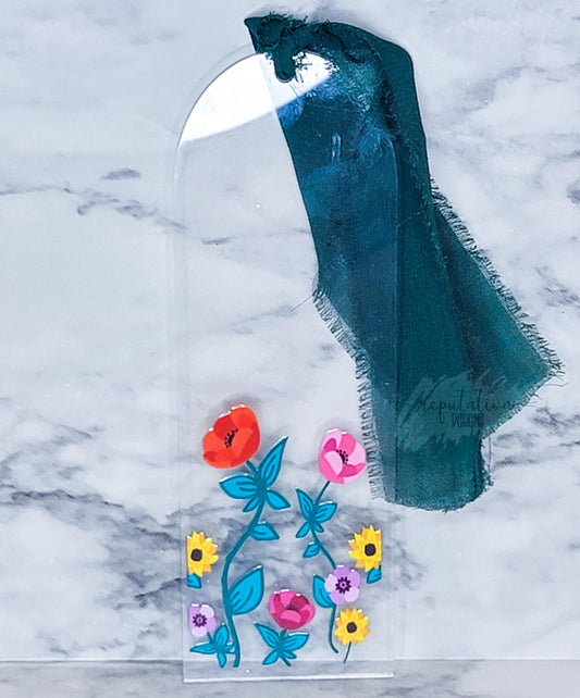 Piano Flowers Bookmark