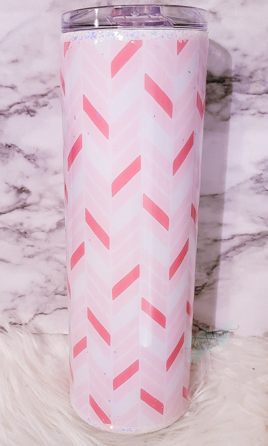 Pink Fishbone Tumbler